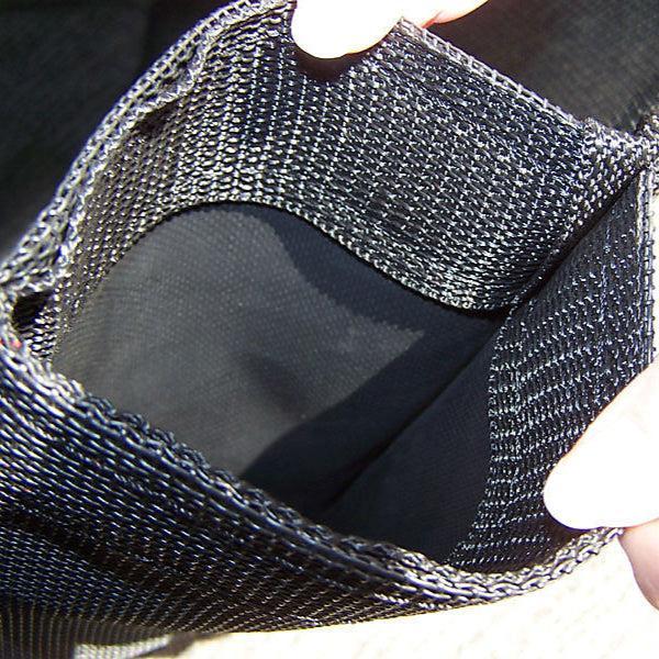 Close up picture of Vinyl Reinforced pocket with 14oz Vinyl and Webbing around the hem.