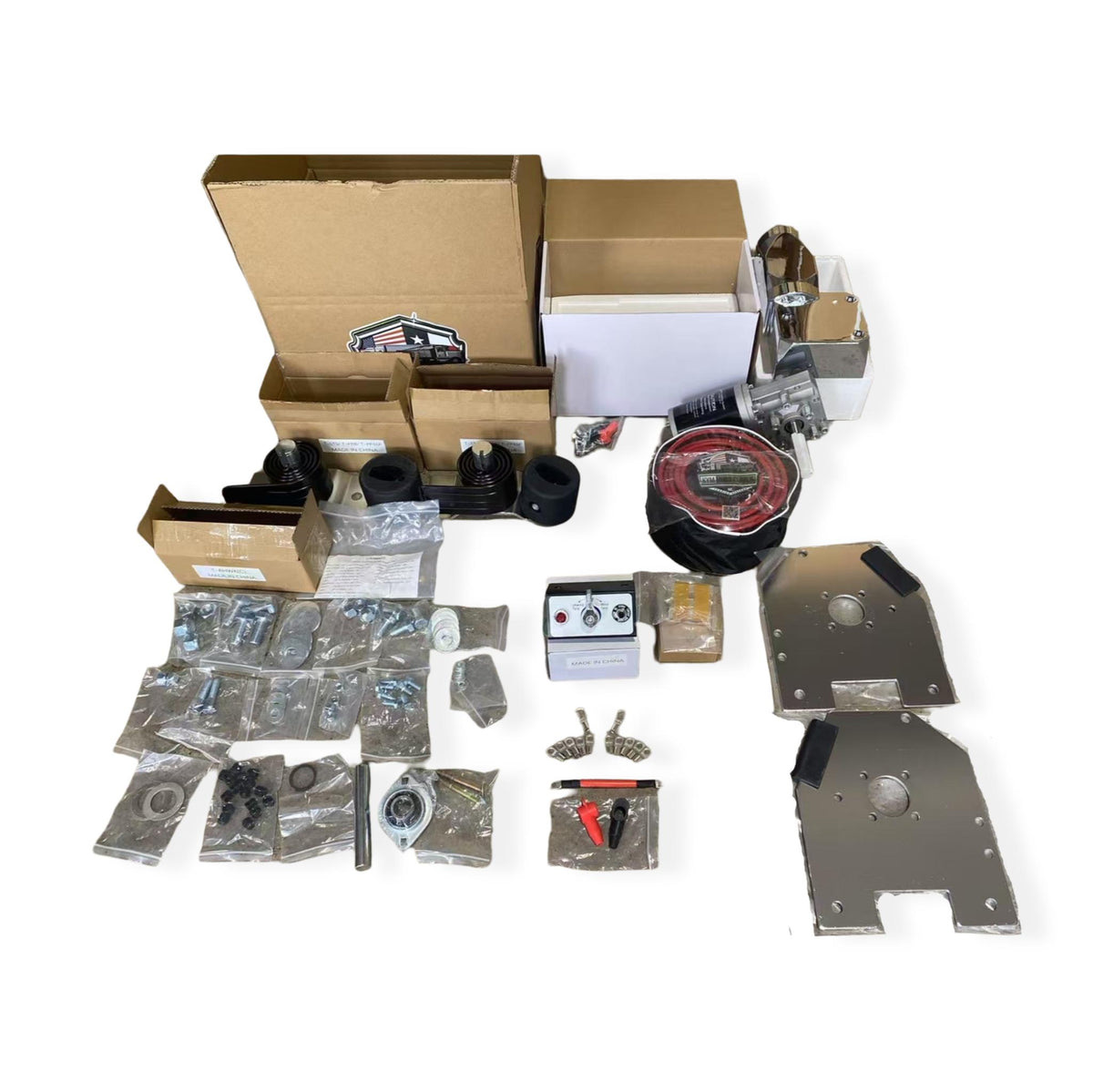 Patriot Aluminum Electric Tarp System Small Box Contents.