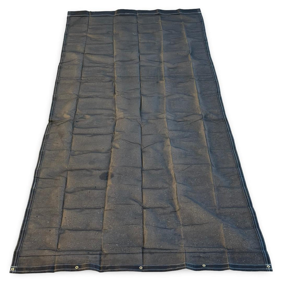 7' x 18' 11 oz. Black Mesh Economy Dump Truck Tarp