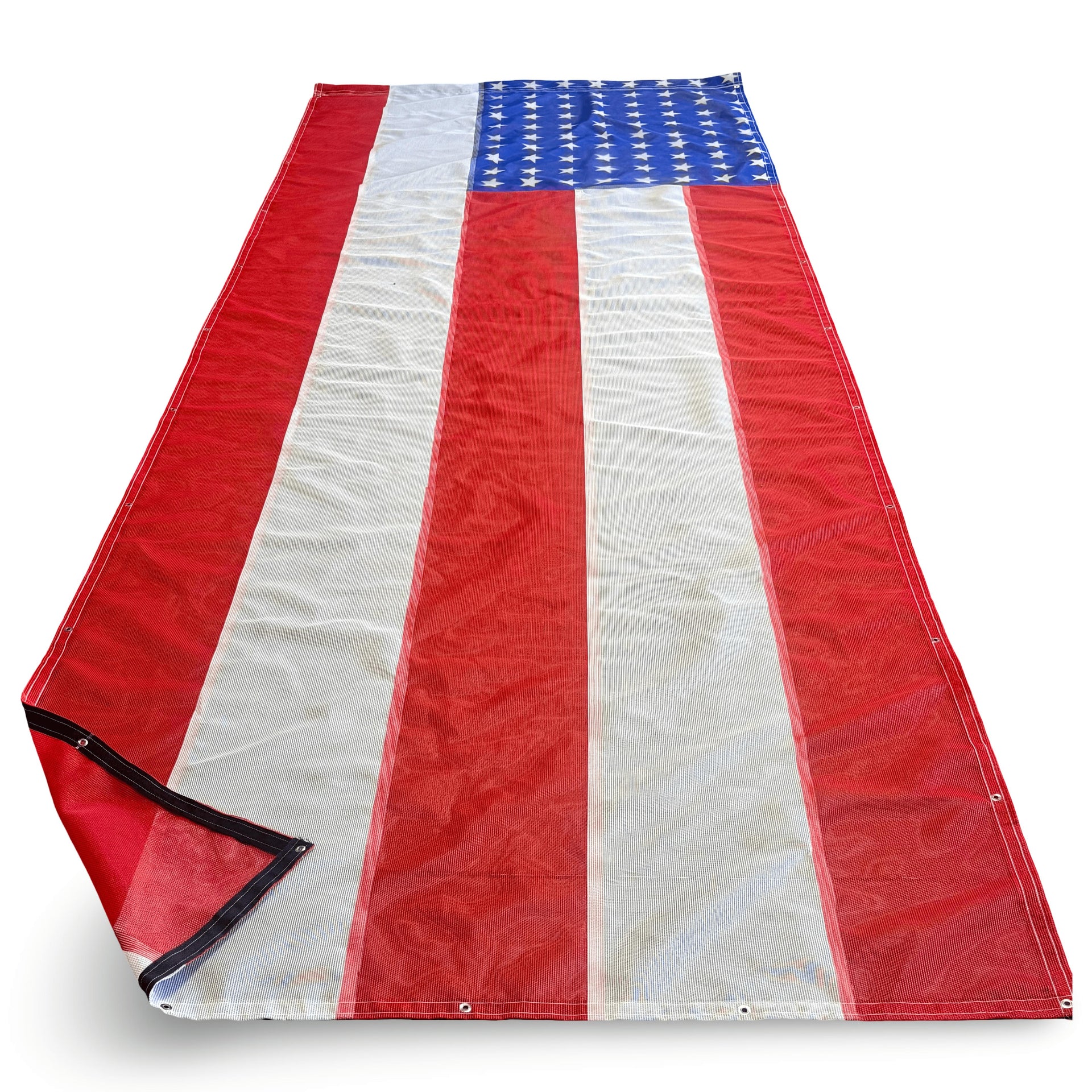 American Flag Tarp Super Mesh / 7' x 34'