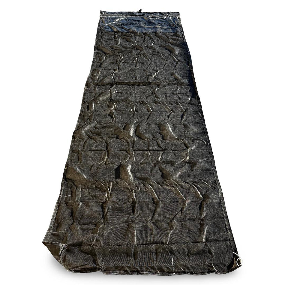 Hy-Tower Style LWB Straight Cut Tarp with Tail Flap and Plastic Spline 8' X 28'8"