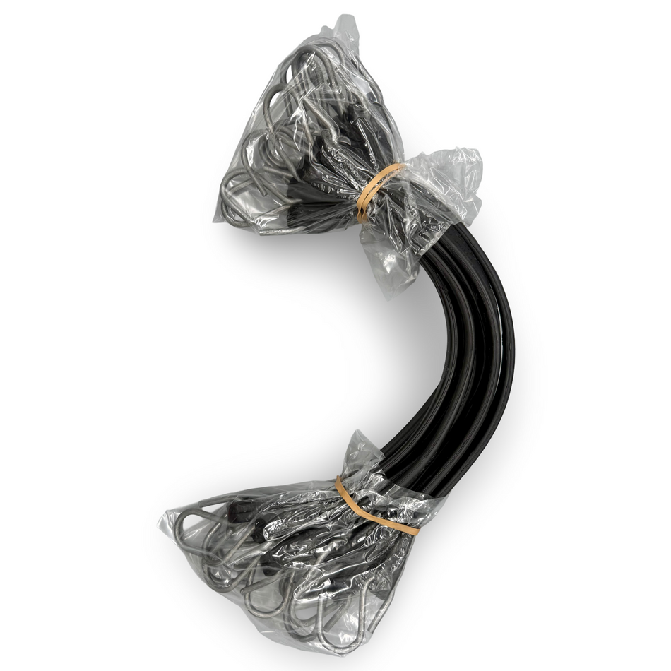 15" Rubber Tarp Straps with S-Hooks Attached (50 per Box)