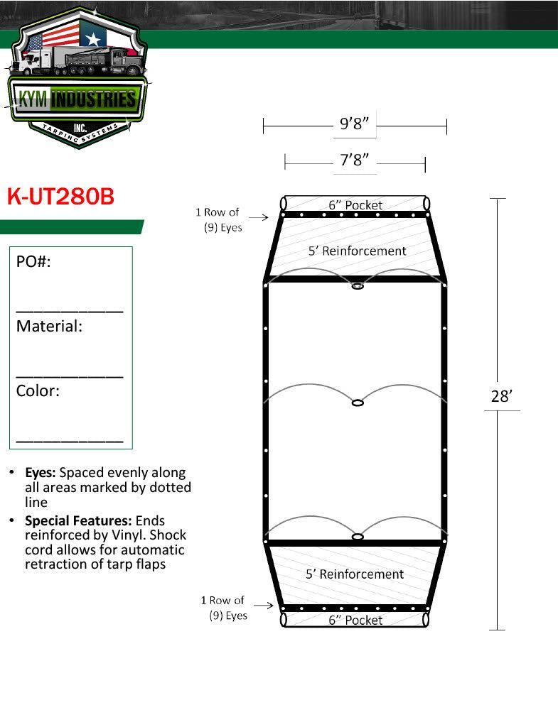 O'Brian Style Universal Multi Mesh Tarp with Retractable Flaps 9'8