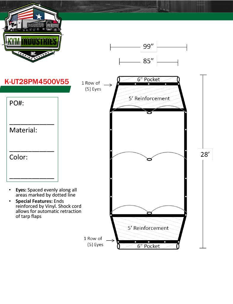 Pioneer 4500 Style Multi-Mesh Auto Tarp with Retractable Flaps 99