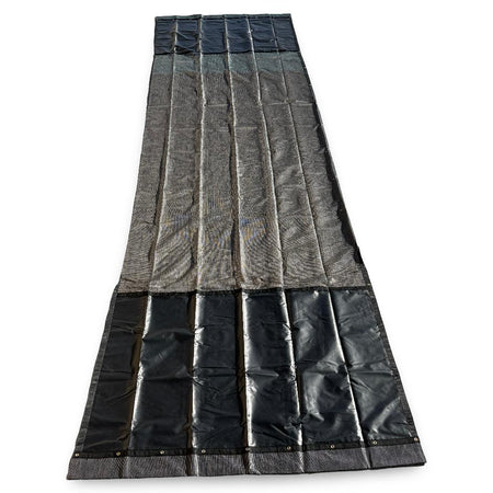 x tarps 8' x 28' Straight Cut Multi-Mesh Auto Tarp for Roll-Offs – Kym Industries