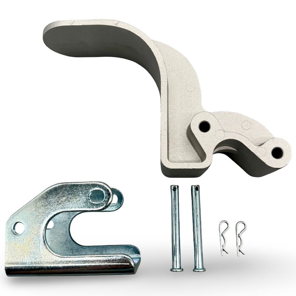 Complete Aluminum Tarp Stop with 6" Offset - Upright, Bracket and Pins