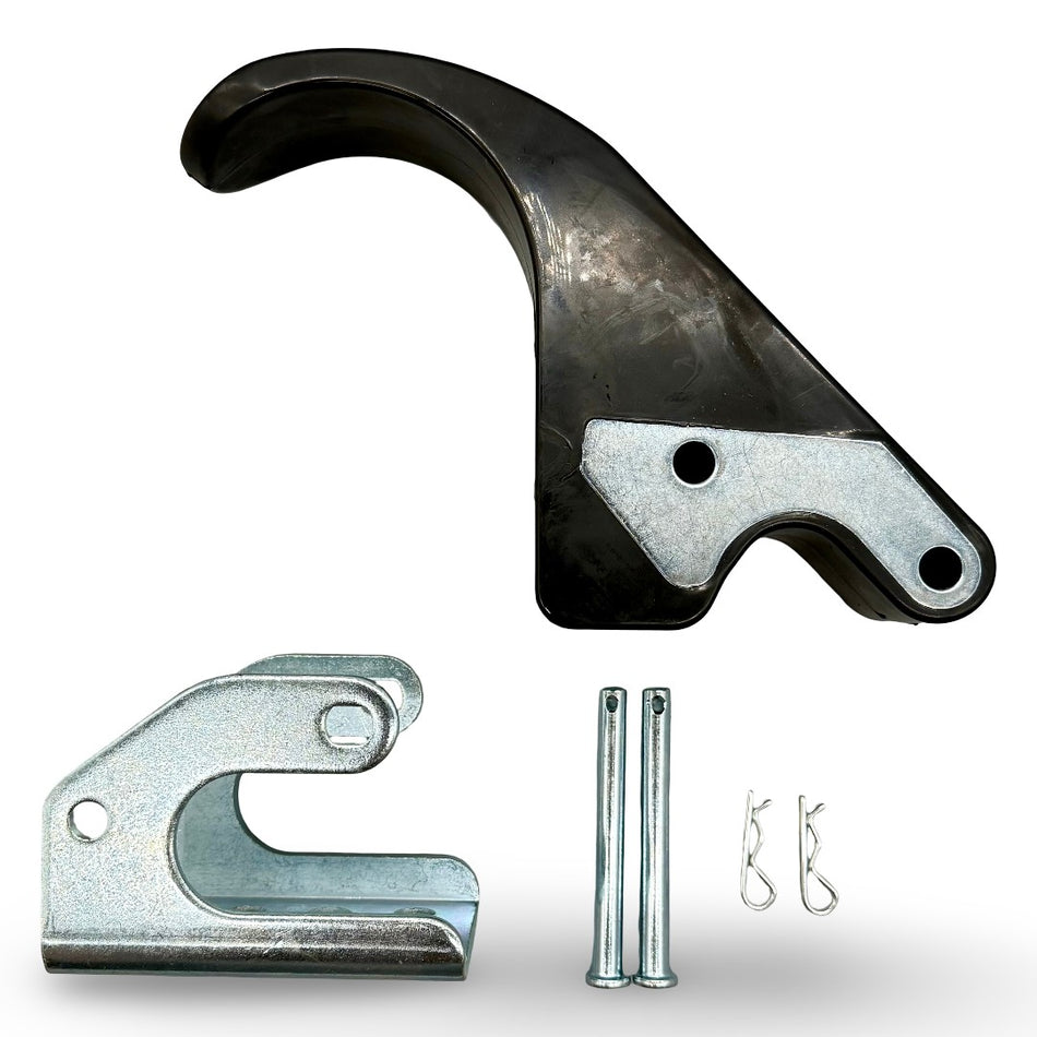 Complete Rubber Tarp Stop with 6" Offset - Upright, Bracket and Pins