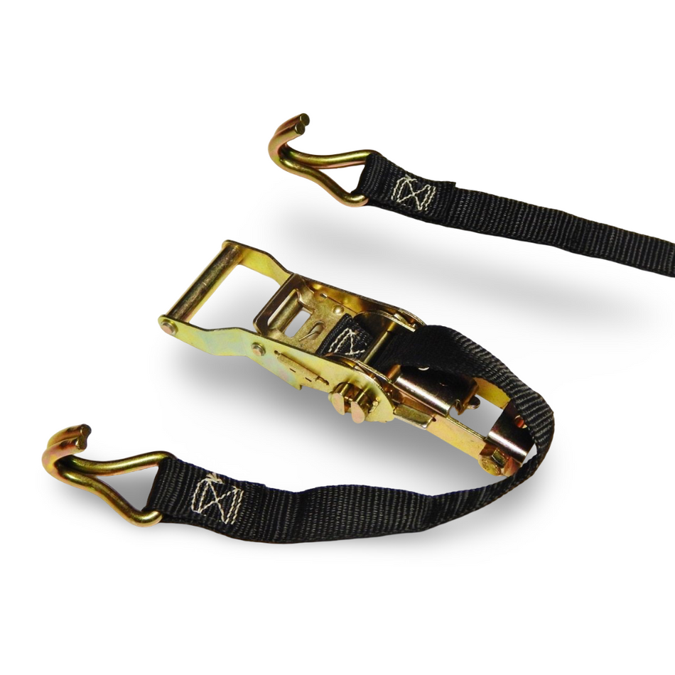 1" Ridge Strap and Ratchet Set with Hook 46' Length