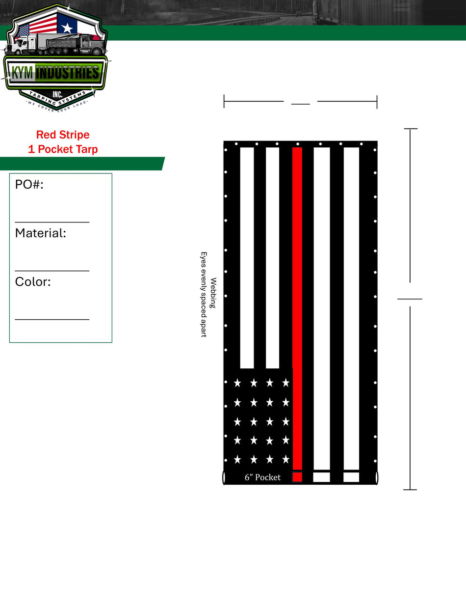 Thin Red Stripe Flag Tarp