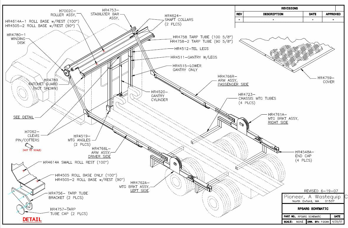 Pioneer Rack N' Pinion RP4500SARG Strong Arm Tarping Sytem - kym-industries