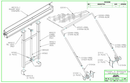 Pioneer HR1500HS Tuff Tarper Refuse Tarping System - Steel - kym-industries