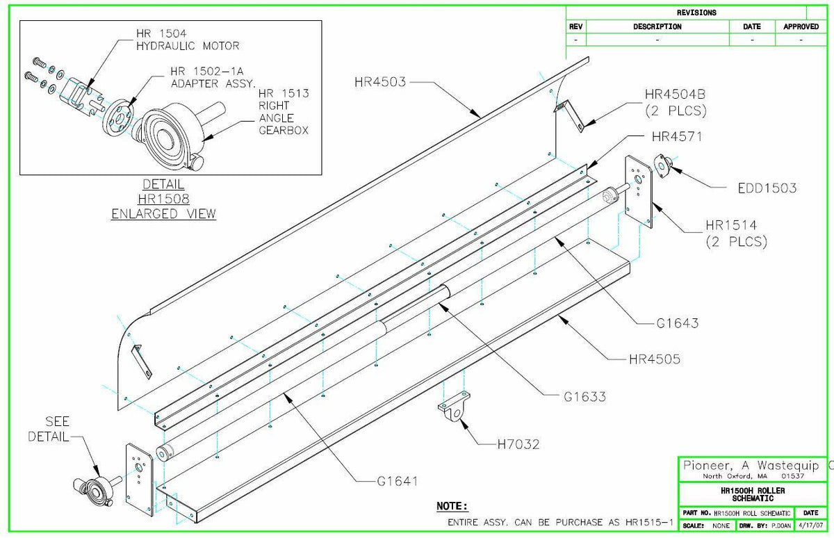 Pioneer HR1500HS Tuff Tarper Refuse Tarping System - Steel - kym-industries