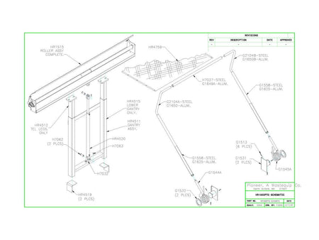 Pioneer HR1500PTO Econocover STEEL Tarping System for Rolloff and Hooklift Trucks - kym-industries